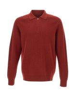 FILIPPO DE LAURENTIIS Polo in lana merino e cashmere RED Uomo 