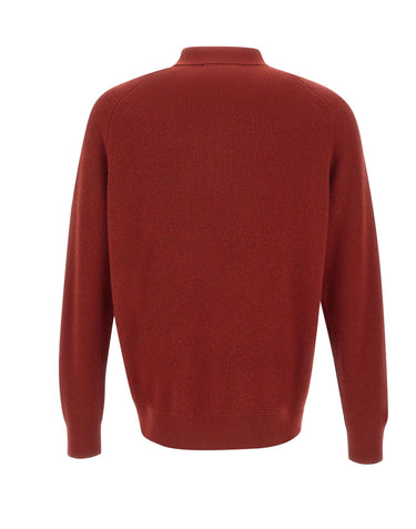 FILIPPO DE LAURENTIIS Polo in lana merino e cashmere RED Uomo 
