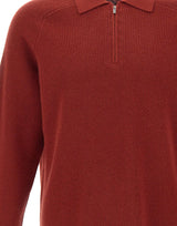 FILIPPO DE LAURENTIIS Polo in lana merino e cashmere RED Uomo 