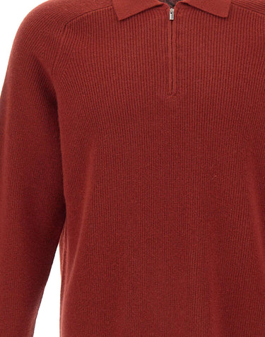 FILIPPO DE LAURENTIIS Polo in lana merino e cashmere RED Uomo 