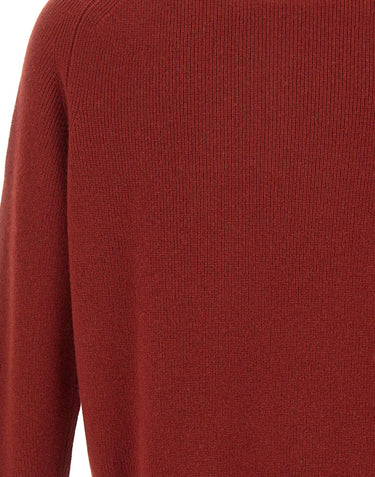FILIPPO DE LAURENTIIS Polo in lana merino e cashmere RED Uomo 