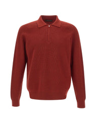 FILIPPO DE LAURENTIIS Polo in lana merino e cashmere RED Uomo 