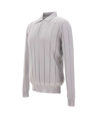 FILIPPO DE LAURENTIIS Polo in lana merino GREY Uomo 