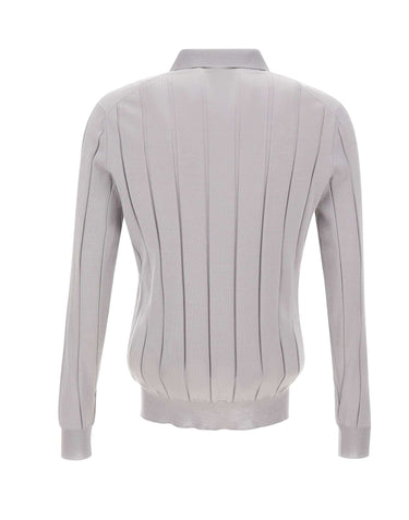 FILIPPO DE LAURENTIIS Polo in lana merino GREY Uomo 