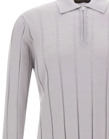 FILIPPO DE LAURENTIIS Polo in lana merino GREY Uomo 