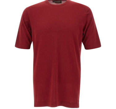 FILIPPO DE LAURENTIIS Maglia a maniche corte in cotone e cashmere RED Uomo 