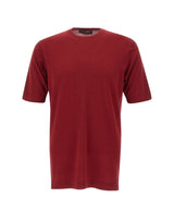 FILIPPO DE LAURENTIIS Maglia a maniche corte in cotone e cashmere RED Uomo 