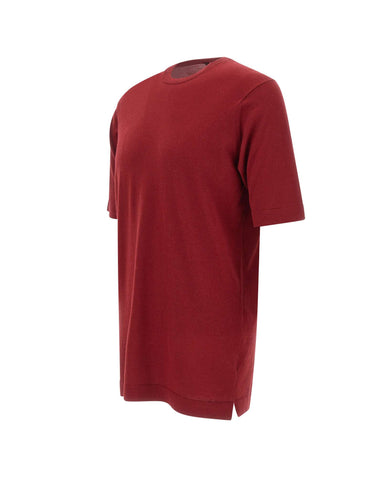 FILIPPO DE LAURENTIIS Maglia a maniche corte in cotone e cashmere RED Uomo 
