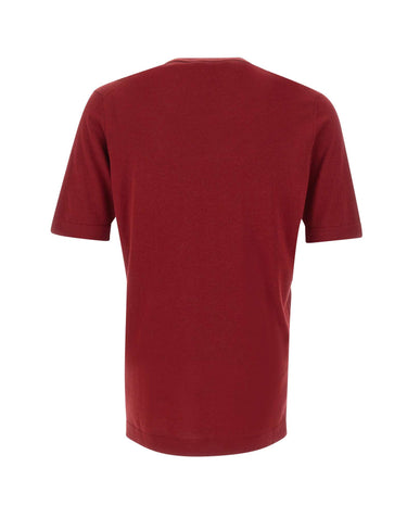 FILIPPO DE LAURENTIIS Maglia a maniche corte in cotone e cashmere RED Uomo 