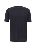 FILIPPO DE LAURENTIIS Maglia a maniche corte in cotone e cashmere BLUE Uomo 
