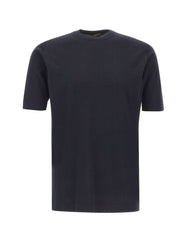 FILIPPO DE LAURENTIIS Maglia a maniche corte in cotone e cashmere BLUE Uomo 