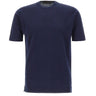FILIPPO DE LAURENTIIS T-shirt in maglia di cotone e cashmere BLUE Uomo 