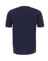 FILIPPO DE LAURENTIIS T-shirt in maglia di cotone e cashmere BLUE Uomo 