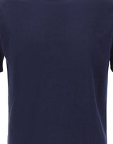 FILIPPO DE LAURENTIIS T-shirt in maglia di cotone e cashmere BLUE Uomo 