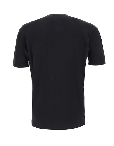 FILIPPO DE LAURENTIIS T-shirt in maglia di cotone e cashmere BLACK Uomo 
