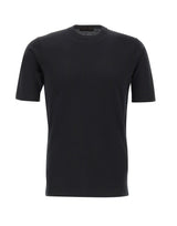 FILIPPO DE LAURENTIIS T-shirt in maglia di cotone e cashmere BLACK Uomo 