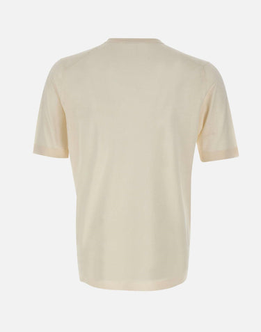 T-shirt in lana, seta e cashmere TS0MC LSC18R020 FILIPPO DE LAURENTIIS 