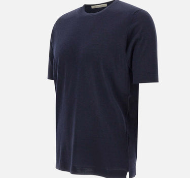 FILIPPO DE LAURENTIIS T-shirt in lana, seta e cashmere BLUE Uomo 