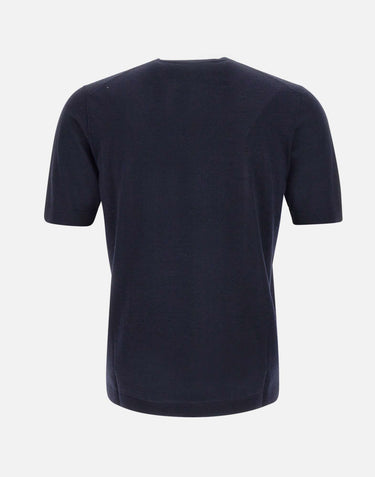 FILIPPO DE LAURENTIIS T-shirt in lana, seta e cashmere BLUE Uomo 