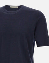 FILIPPO DE LAURENTIIS T-shirt in lana, seta e cashmere BLUE Uomo 