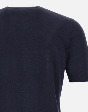 FILIPPO DE LAURENTIIS T-shirt in lana, seta e cashmere BLUE Uomo 