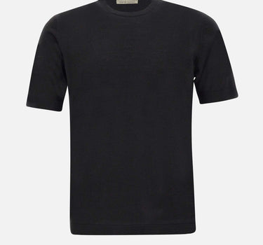 FILIPPO DE LAURENTIIS T-shirt in lana, seta e cashmere BLACK Uomo 