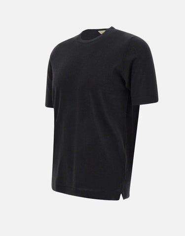 FILIPPO DE LAURENTIIS T-shirt in lana, seta e cashmere BLACK Uomo 