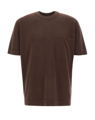FILIPPO DE LAURENTIIS Maglia a maniche corte in lana e cashmere BROWN Uomo 