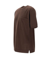 FILIPPO DE LAURENTIIS Maglia a maniche corte in lana e cashmere BROWN Uomo 