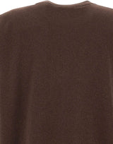FILIPPO DE LAURENTIIS Maglia a maniche corte in lana e cashmere BROWN Uomo 