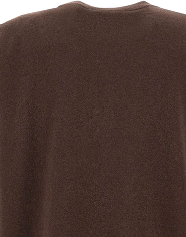 FILIPPO DE LAURENTIIS Maglia a maniche corte in lana e cashmere BROWN Uomo 