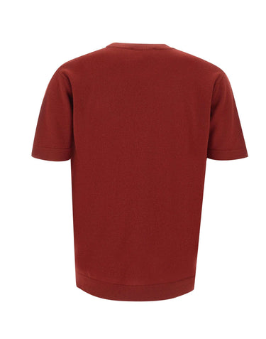 FILIPPO DE LAURENTIIS Maglia a maniche corte in lana e cashmere RED Uomo 