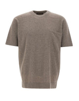 FILIPPO DE LAURENTIIS Maglia a maniche corte in lana e cashmere GREY Uomo 