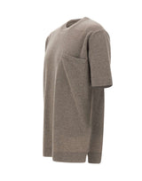 FILIPPO DE LAURENTIIS Maglia a maniche corte in lana e cashmere GREY Uomo 