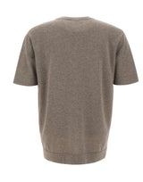 FILIPPO DE LAURENTIIS Maglia a maniche corte in lana e cashmere GREY Uomo 