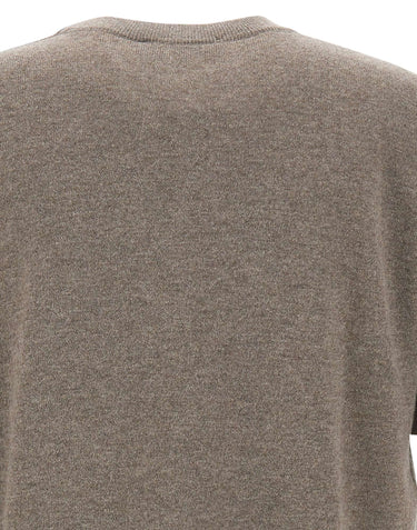 FILIPPO DE LAURENTIIS Maglia a maniche corte in lana e cashmere GREY Uomo 