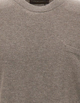 FILIPPO DE LAURENTIIS Maglia a maniche corte in lana e cashmere GREY Uomo 