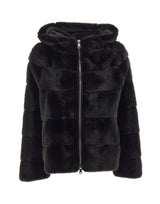 FRAME Pelliccia di visone con cappuccio BLACK Donna 