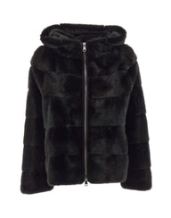 FRAME Pelliccia di visone con cappuccio BLACK Donna 