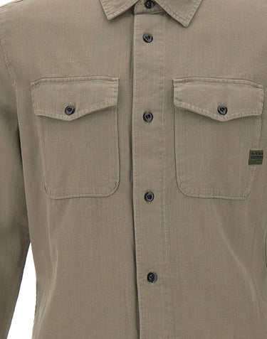 G-STAR RAW Camicia "Marine Slim Shirt" GREEN Uomo 