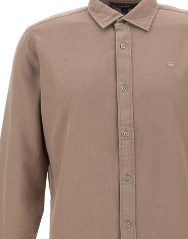 G-STAR RAW Camicia regular in cotone BROWN Uomo 
