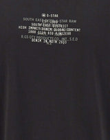 G-STAR RAW T-shirt "Multi text" BLACK Uomo 