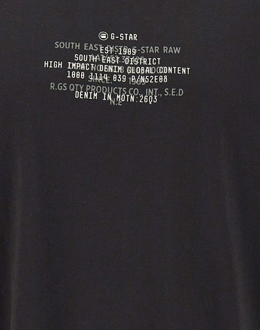 G-STAR RAW T-shirt "Multi text" BLACK Uomo 