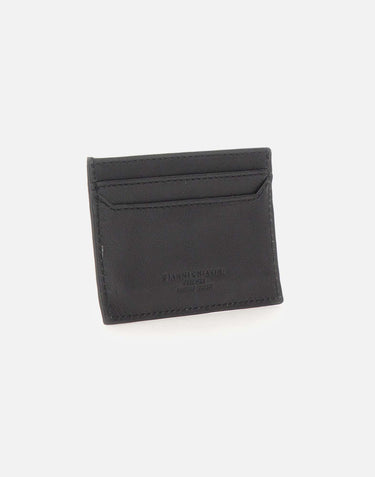 GIANNI CHIARINI Portacarte in nappa BLACK Uomo 