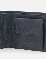 GIANNI CHIARINI Portafogli in pelle martellata BLUE Uomo 