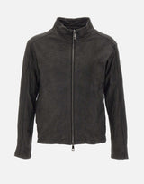 Giacca in pelle GU26F26099VBRUSH NERO GIORGIO BRATO 