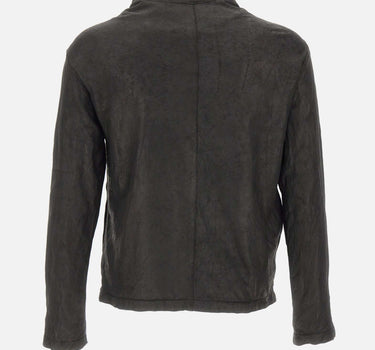 Giacca in pelle GU26F26099VBRUSH NERO GIORGIO BRATO 