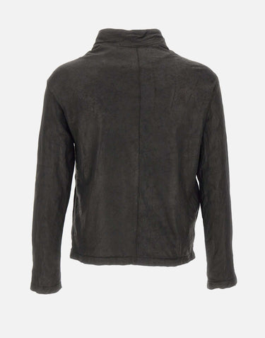 Giacca in pelle GU26F26099VBRUSH NERO GIORGIO BRATO 