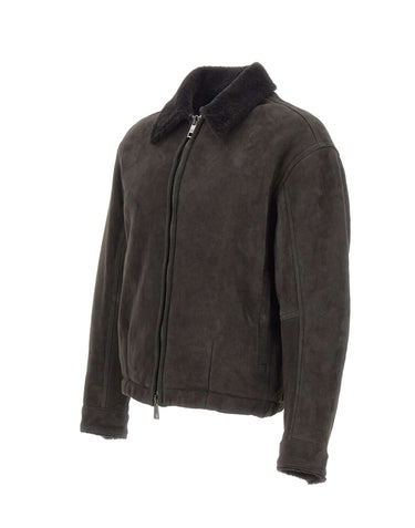GIORGIO BRATO Giacca in montone GREY Uomo 