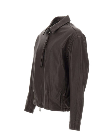GIORGIO BRATO Giacca in pelle martellata BROWN Uomo 